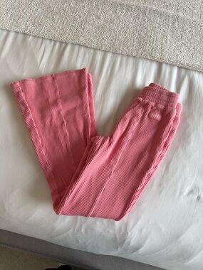 bo & tee Pink Ribbed Lounge Pants